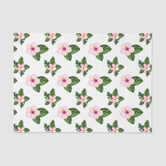 Rosa Hibiskus-Blume (Design 41 Pink Serie) Seidenpapier (Vorderseite)