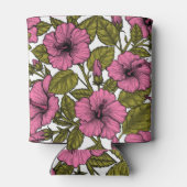 Rosa Hibiskus Blume Dosenkühler (Rückseite)