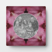 Rosa Hibiskus Blume Erstellen Sie Ihr eigenes Foto Fotoplatte (Vorderseite)