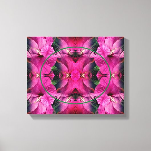 Rosa Hibiskus Blume Erstellen Sie Ihr eigenes Foto Leinwanddruck (Vorderseite)