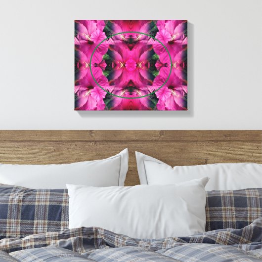 Rosa Hibiskus Blume Erstellen Sie Ihr eigenes Foto Leinwanddruck (Insitu (Schlafzimmer))