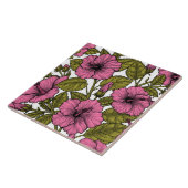 Rosa Hibiskus Blume Fliese (Seite)