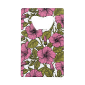 Rosa Hibiskus Blume Geldbeutel Flaschenöffner (Rückseite)