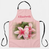 Rosa Hibiskus Blume im Wasser Schürze (Vorderseite)