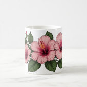 Rosa Hibiskus Blume Kaffeetasse (Mittel)