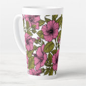 Rosa Hibiskus Blume Milchtasse (Linke Ecke)
