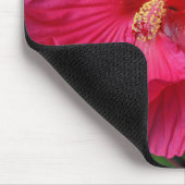 Rosa Hibiskus Blume Mousepad (Ecke)