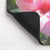 Rosa Hibiskus Blume Mousepad (Ecke)