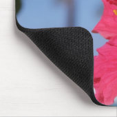 Rosa Hibiskus-Blume Mousepad (Ecke)