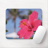 Rosa Hibiskus-Blume Mousepad (Mit Mouse)
