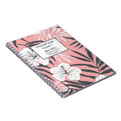 Rosa Hibiskus Blume Personalisiert Rezept Notizblock (Rechte Seite)