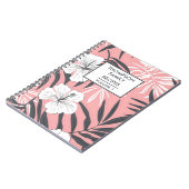 Rosa Hibiskus Blume Personalisiert Rezept Notizblock (Linke Seite)