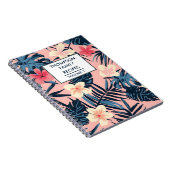 Rosa Hibiskus Blume Personalisiert Rezept Notizblock (Rechte Seite)