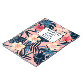 Rosa Hibiskus Blume Personalisiert Rezept Notizblock (Linke Seite)