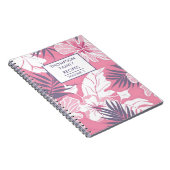Rosa Hibiskus Blume Personalisiert Rezept Notizblock (Rechte Seite)