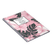 Rosa Hibiskus Blume Personalisiert Rezept Notizblock (Rechte Seite)