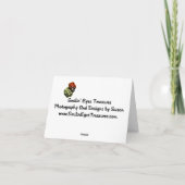 Rosa Hibiskus Blume Personalisiert Vielen Dank Dankeskarte (Rückseite)