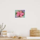 Rosa Hibiskus Blume Poster (Küche)