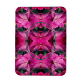 Rosa Hibiskus Blume Rahmen erstellen Sie Ihr eigen Magnet (Vertikal)