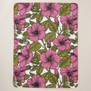 Rosa Hibiskus Blume Sherpadecke