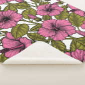 Rosa Hibiskus Blume Sherpadecke (3/4)