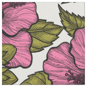 Rosa Hibiskus Blume Stoff (Nahaufnahme)