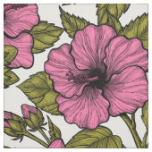 Rosa Hibiskus Blume Stoff (Muster)