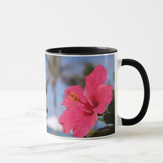 Rosa Hibiskus-Blume Tasse (Rechts)