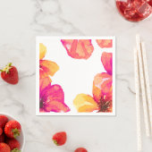 Rosa Hibiskus Blumendusche Einladung Serviette (Beispiel)