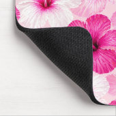 Rosa Hibiskus Blumenmauspad Mousepad (Ecke)