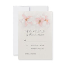 Rosa Hibiskus Blumenstrände Hochzeit RSVP Karten