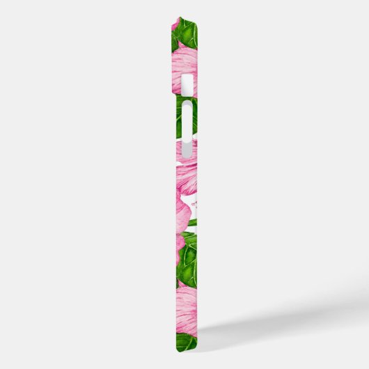 Rosa Hibiskus Case-Mate iPhone Hülle (Rückseite / Links)