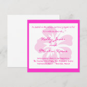 Rosa Hibiskus Einladung (Vorne/Hinten)