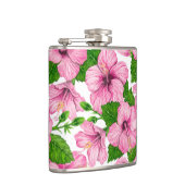 Rosa Hibiskus Flachmann (Rechts)