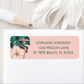 Rosa Hibiskus Flamingo Rücksendeadresse (Insitu)