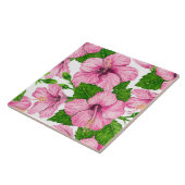 Rosa Hibiskus Fliese (Seite)