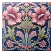 Rosa Hibiskus Fliese (Vorderseite)