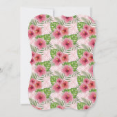 Rosa Hibiskus Flower Girl Kinderdusche Einladung (Rückseite)