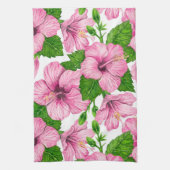 Rosa Hibiskus Geschirrtuch (Vertikal)