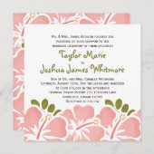 Rosa Hibiskus Hochzeit Einladungen (Vorne/Hinten)