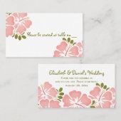Rosa Hibiskus Hochzeitstisch-Platzkarten Platzkarte (Vorne/Hinten)