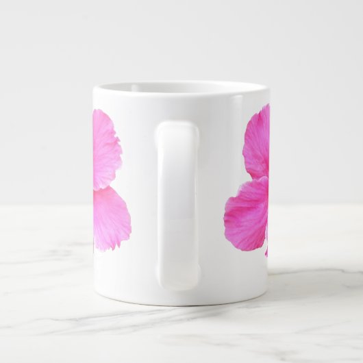 Rosa Hibiskus Jumbo-Tasse (Rückseite)