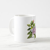 Rosa Hibiskus Kaffeetasse (Vorderseite Links)