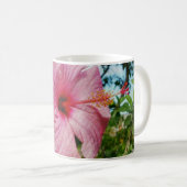 Rosa Hibiskus Kaffeetasse (VorderseiteRechts)