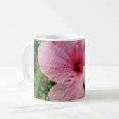 Rosa Hibiskus Kaffeetasse (Vorderseite Links)
