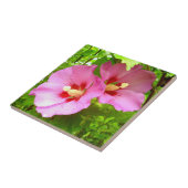 Rosa Hibiskus Keramik Tile Fliese (Seite)
