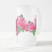Rosa Hibiskus-Leu-Tasse Mattglas Bierglas (VorderseiteRechts)