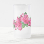 Rosa Hibiskus-Leu-Tasse Mattglas Bierglas (Mittel)