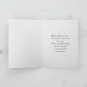 rosa Hibiskus mit Maskenrahmen Beileid Karte (Innenseite)