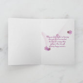 rosa Hibiskus mit Maskenrahmen Karte (Innenseite)